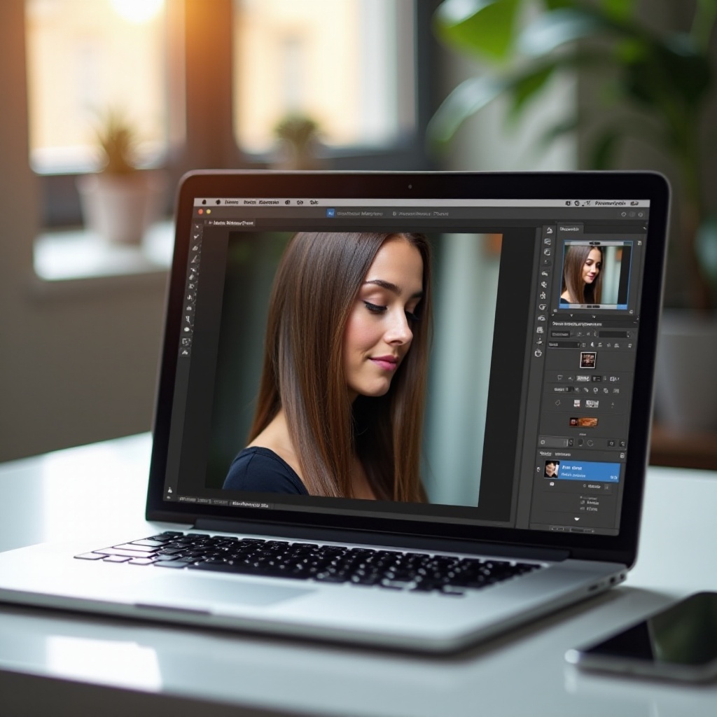 как убрать волосы на фотографии на macbook pro