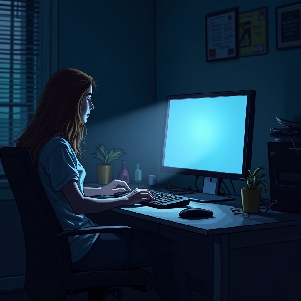 монитор компьютера, включающийся и выключающийся