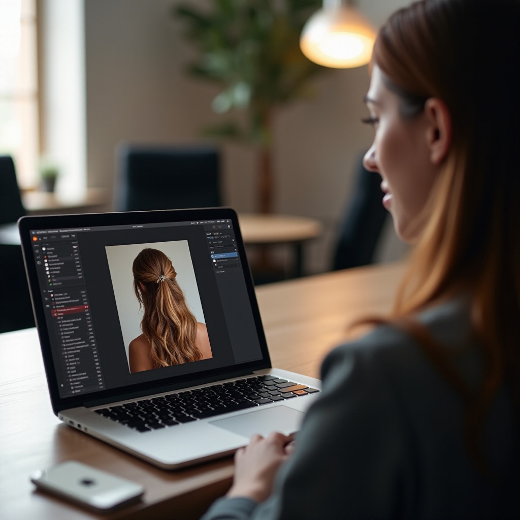 jak edytować włosy na zdjęciu na macbook pro