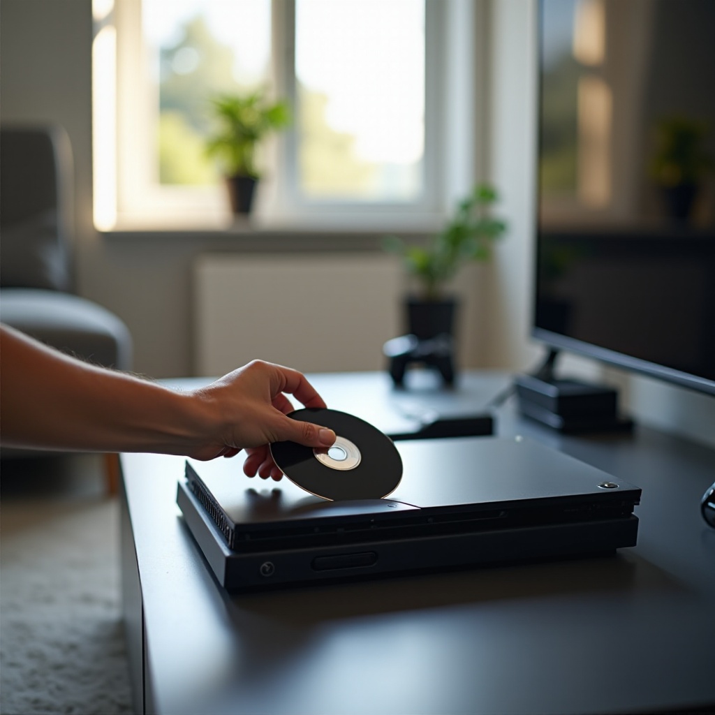 ps4 как вставить диск