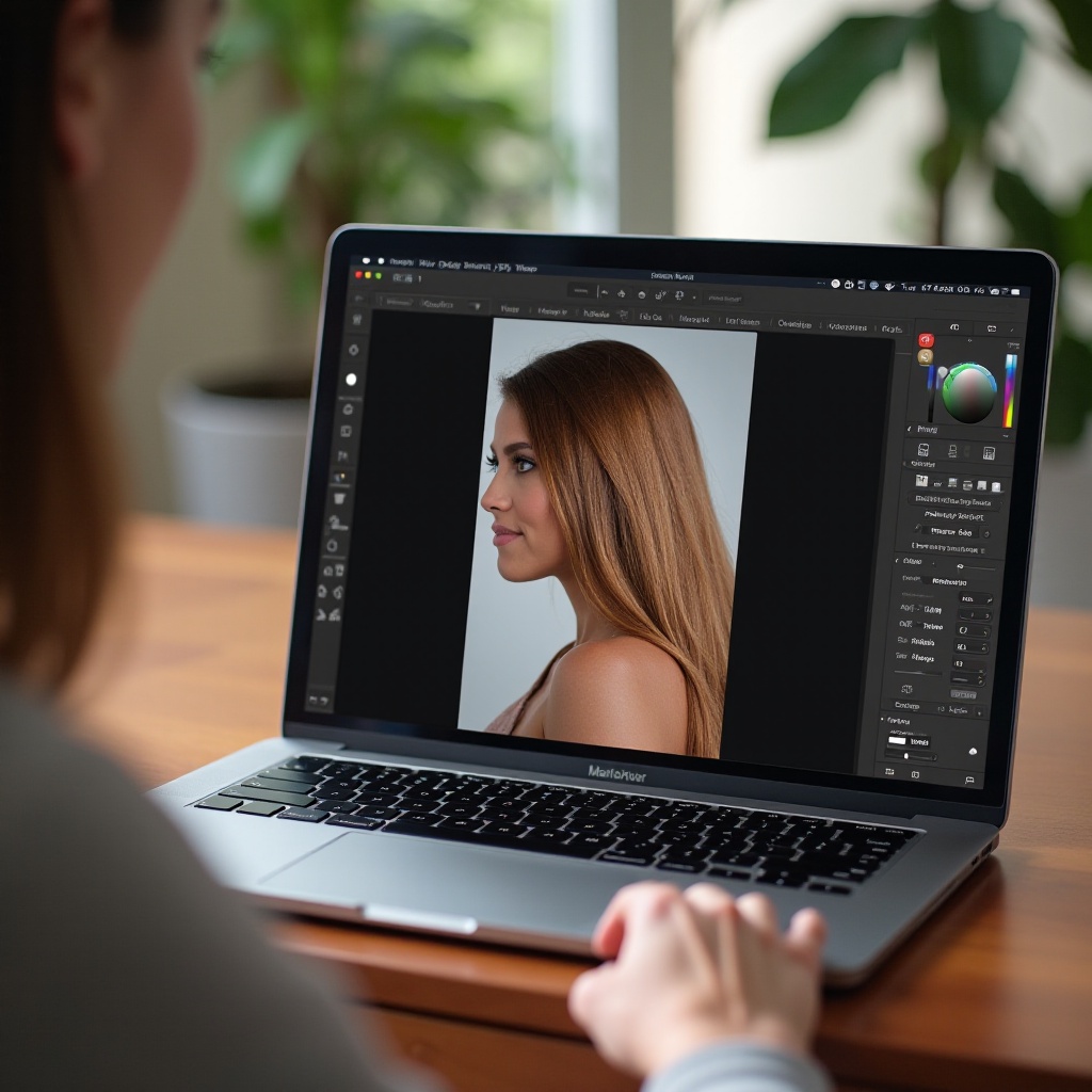 jak edytować włosy na zdjęciu na macbook pro