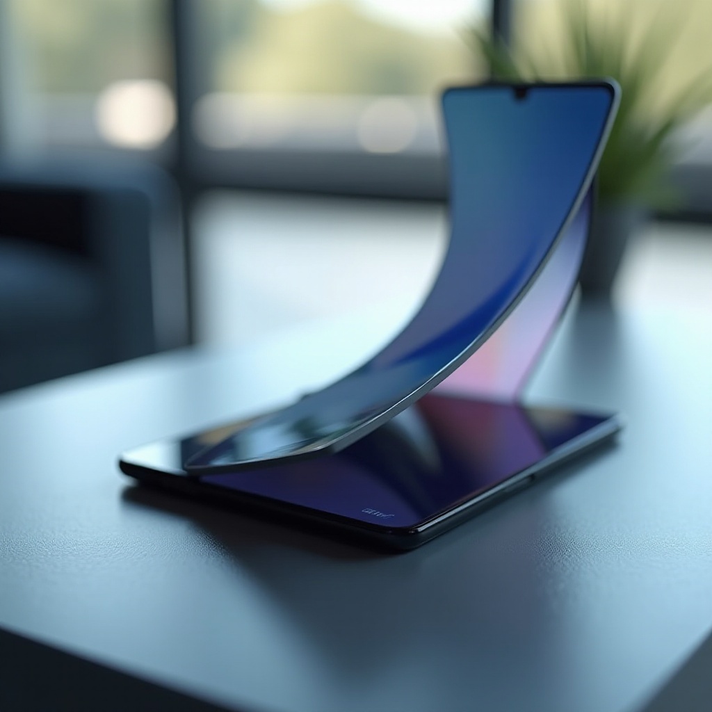 záhyb na skládacím telefonu Samsung