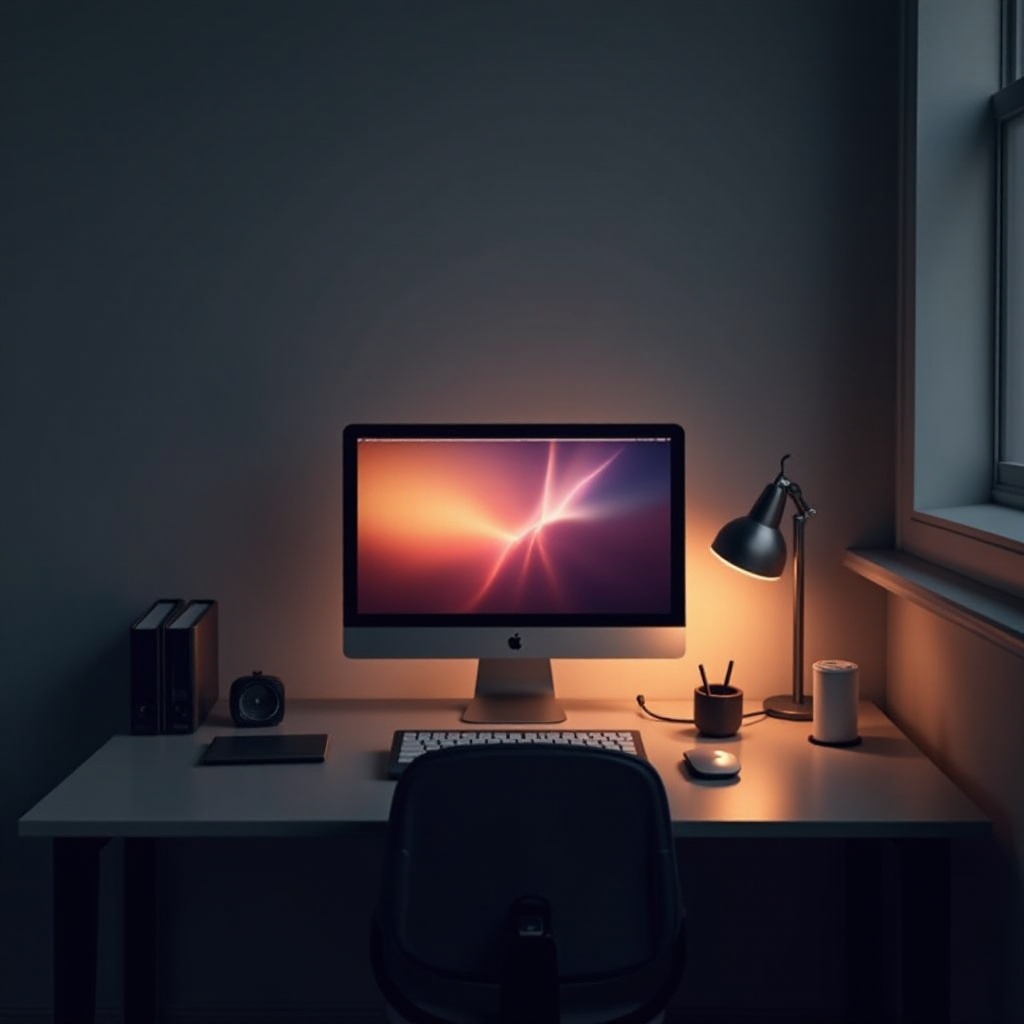 počítačový monitor se zapíná a vypíná