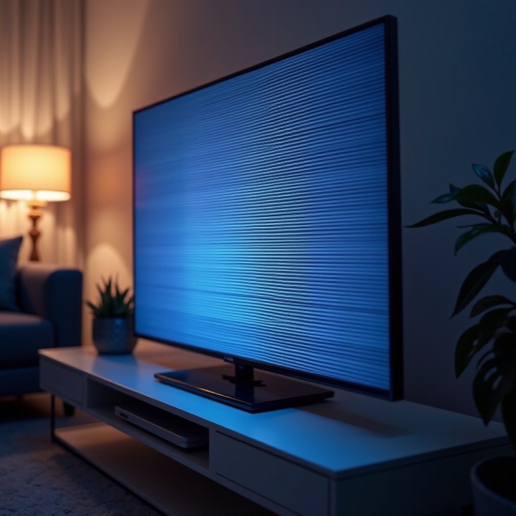 linie na ekranie telewizora Samsung