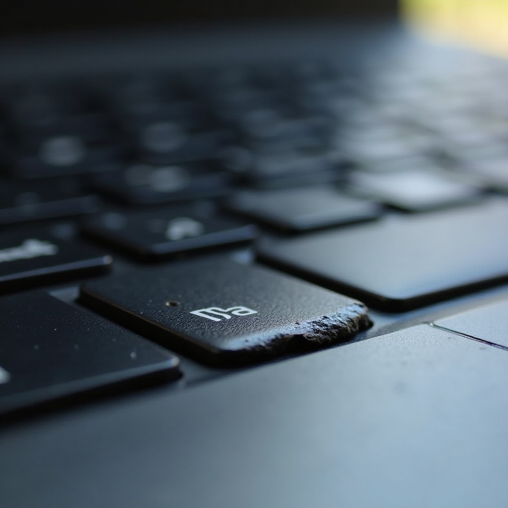 лепљиви тастери на тастатури лаптопа