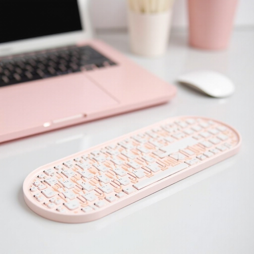 słodka bezprzewodowa klawiatura i mysz