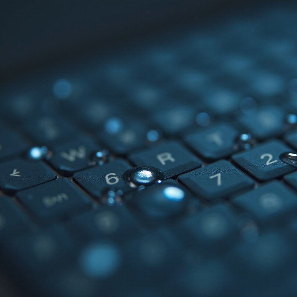 uszkodzenie wodne na klawiaturze