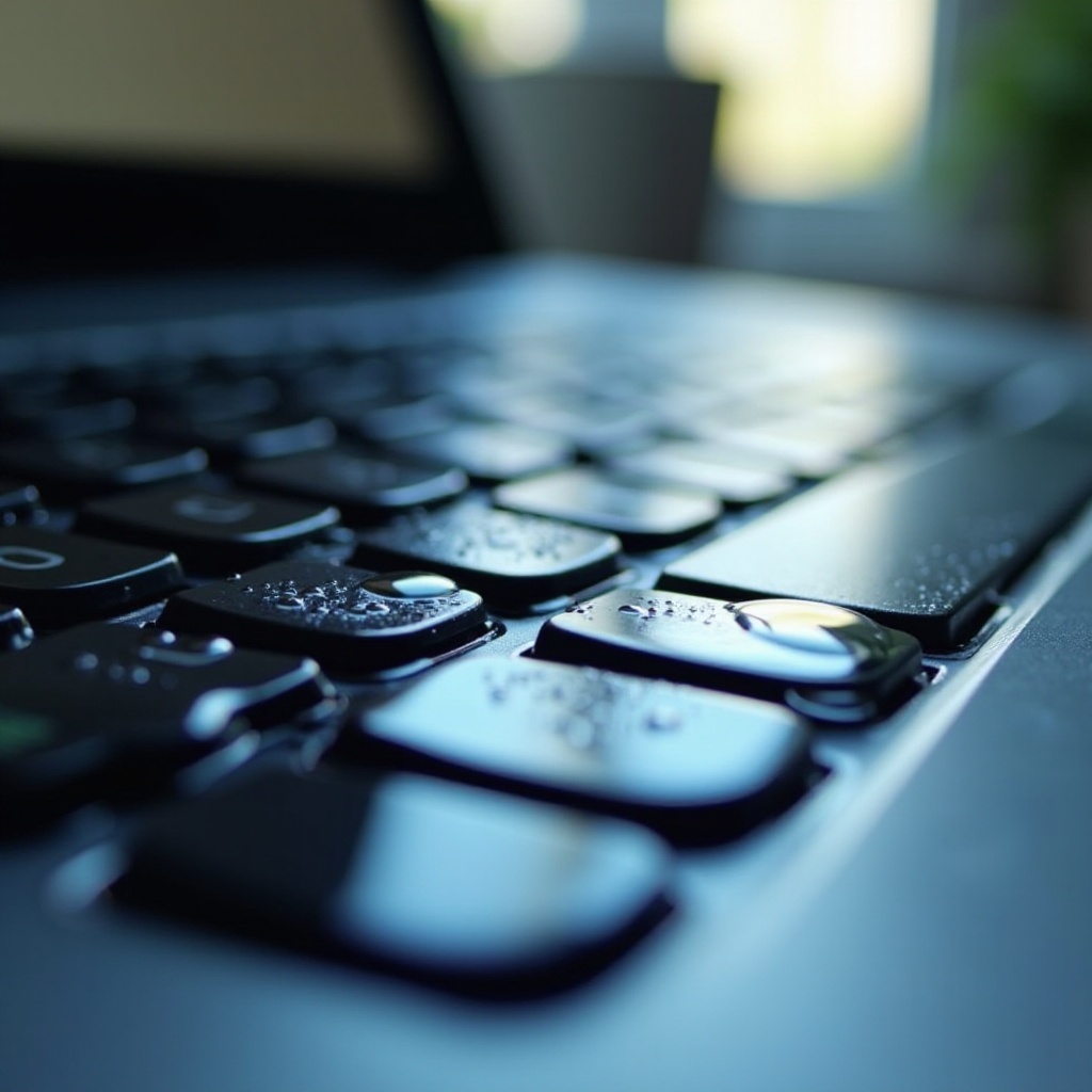 deteriorare a tastaturii cauzată de apă