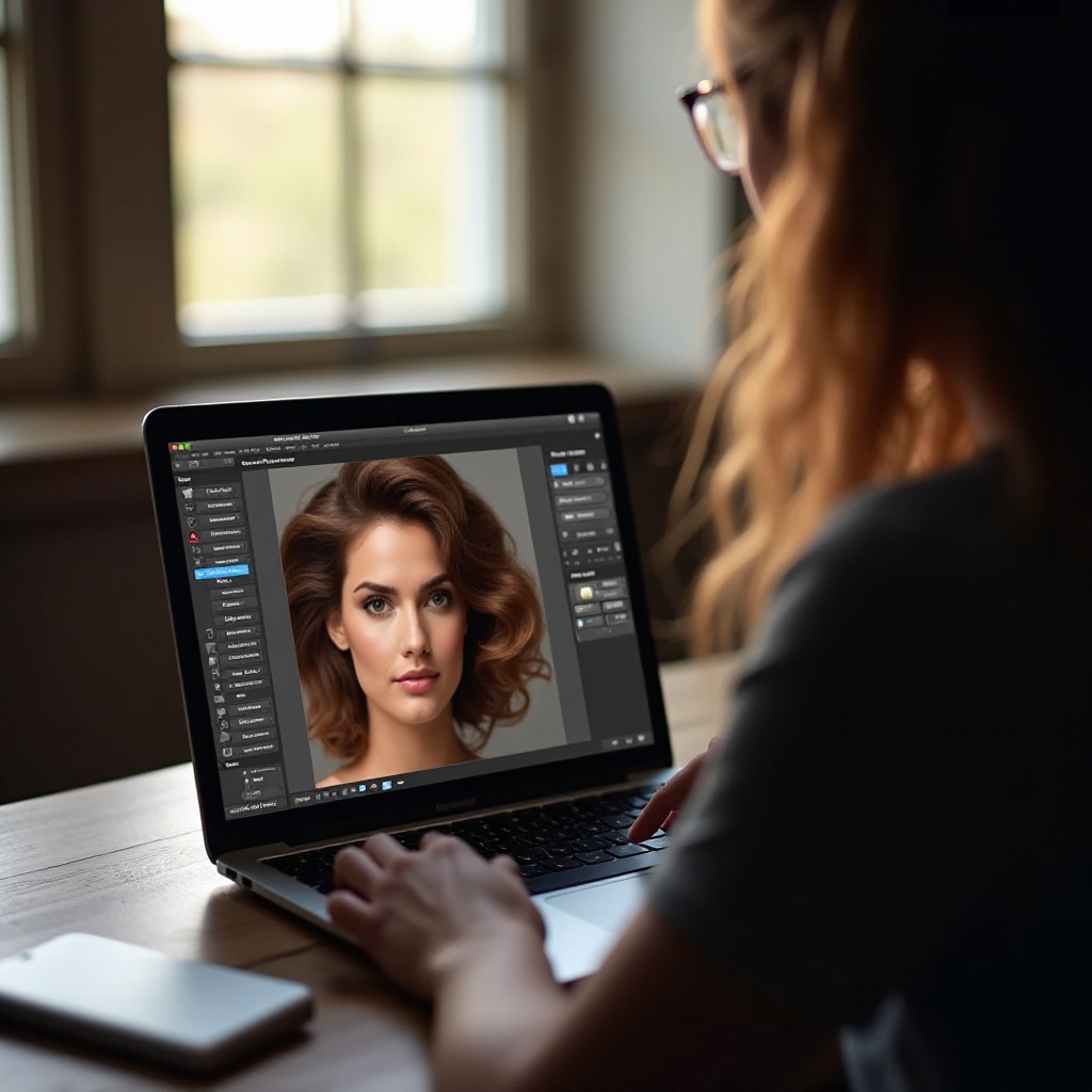 как убрать волосы на фотографии на macbook pro