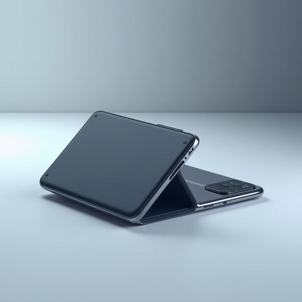 складка на складном телефоне Samsung