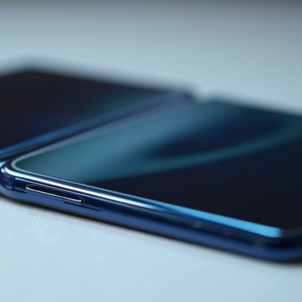 záhyb na skládacím telefonu Samsung