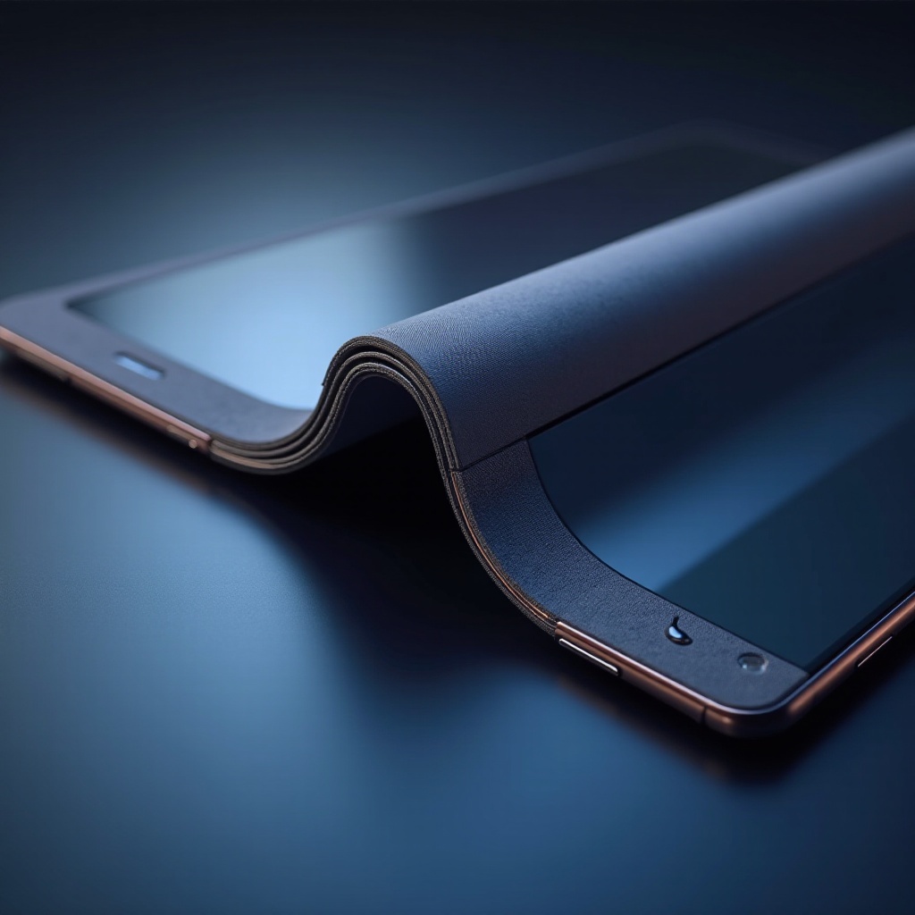 складка на складном телефоне Samsung