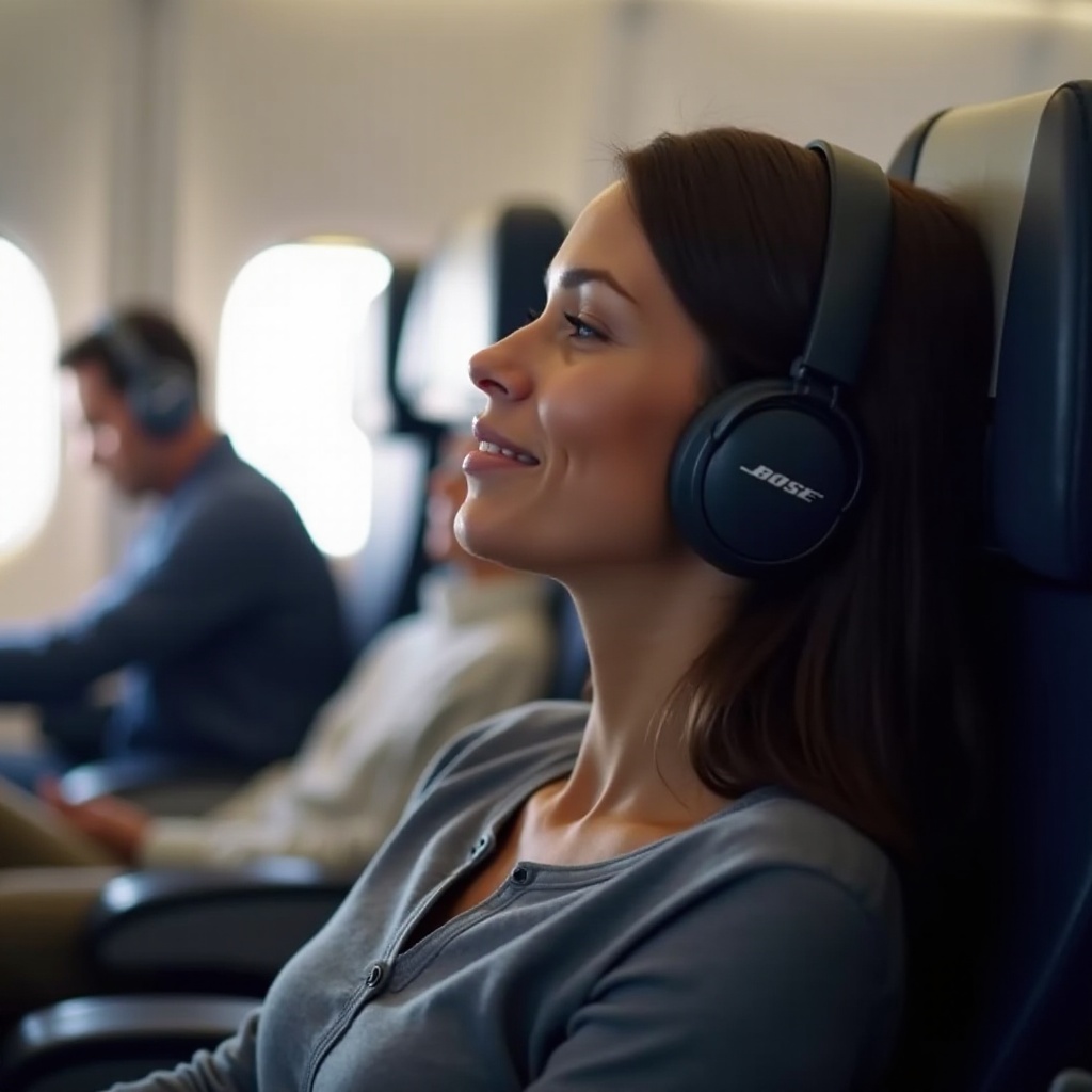 هل يمكنني استخدام سماعات Bose QuietComfort على متن الطائرة