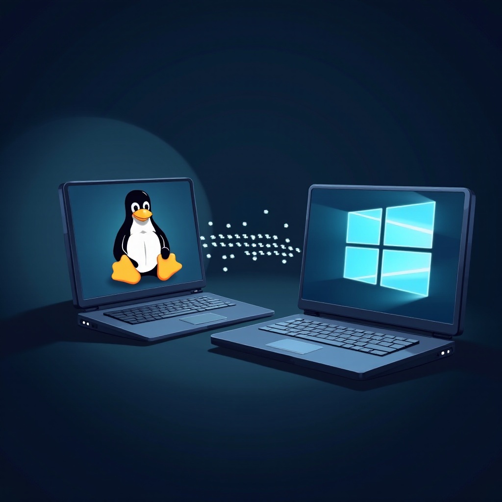 прехвърляне на файлове от Windows на Linux