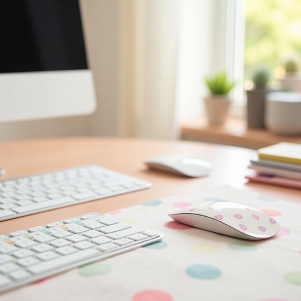 tastatură și mouse wireless drăguț