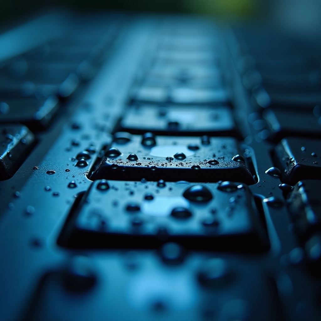 water damage on keyboard